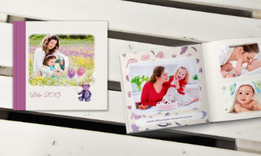 Fotokniha - Knižní vazba 30x30 cm | TAFOTKA.cz - Medvídek fialová